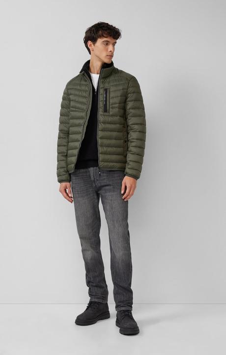 Produktbild s.Oliver Strickpullover Baumwoll-Pullover mit Struktur und Troyer-Kragen (M)