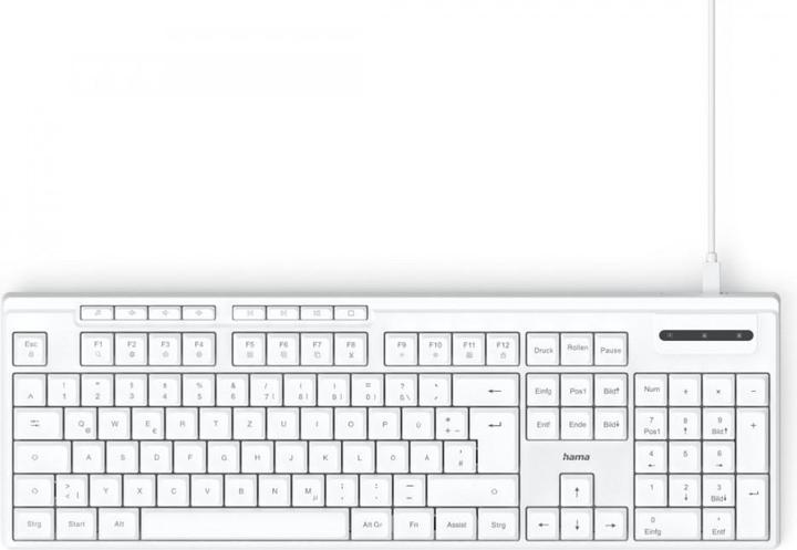 Immagine prodotto Hama Wired Tastatur CK-200 Weiss (US, Cablato)
