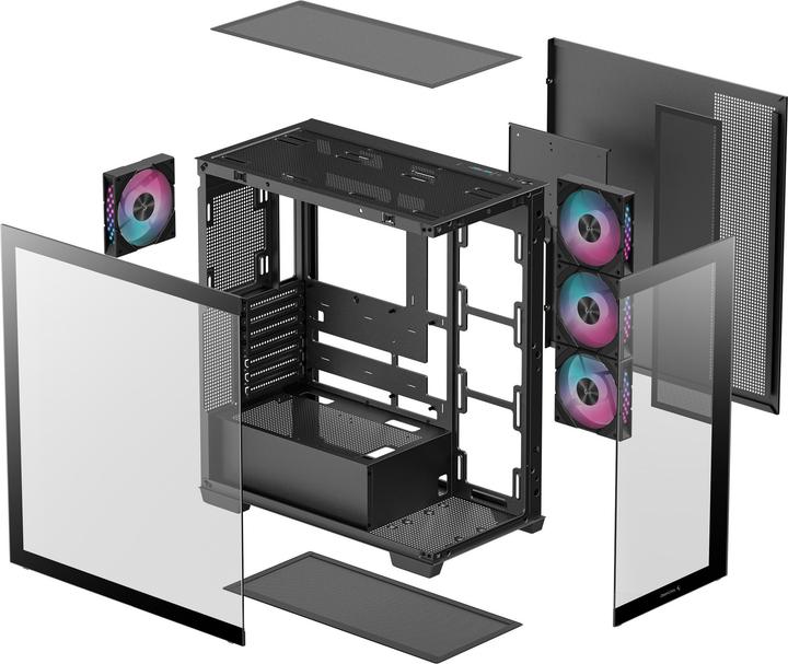 Actual product image Deepcool CG580 4F (schwarz, Tempered Glass x 2) (ATX, mATX, ITX)