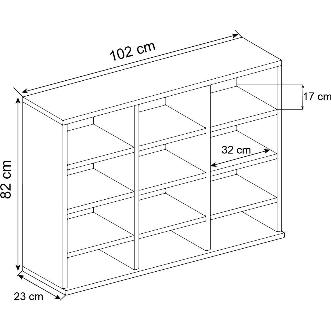 Thumbnail - VCM, Regal, Holz Stand Regal Raumteiler Megosa Mini (102 x 23 x 82 cm)