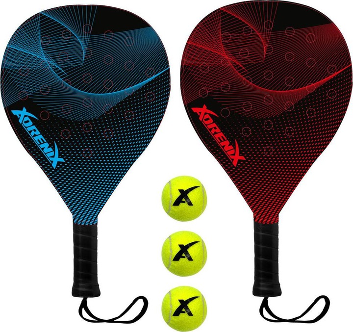Image du produit Adrenix Set de raquettes de padel avec 3 balles, 4 pcs.