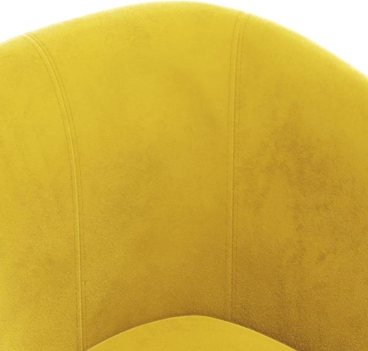 Produktbild vidaXL Clubsessel mit Fusshocker Gelb Samt,Farbe: Gelb,Material