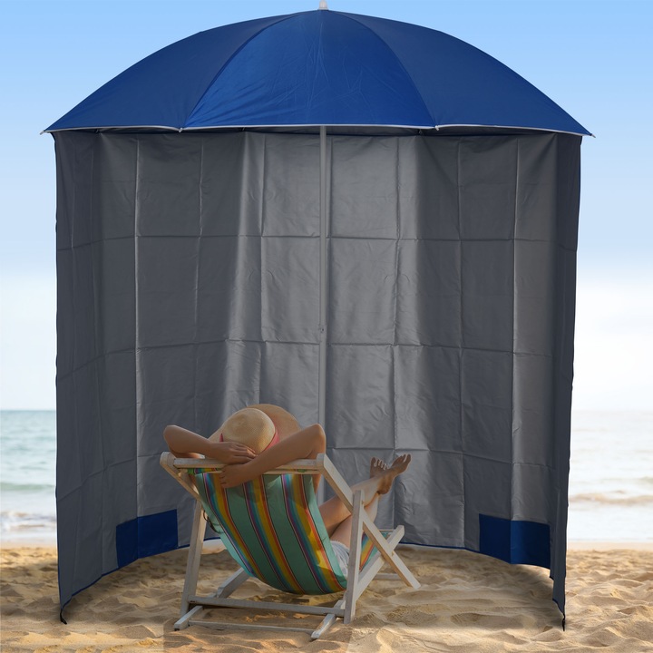Produktbild Outsunny Sonnenschirm mit Seitenwänden (2.20 m)