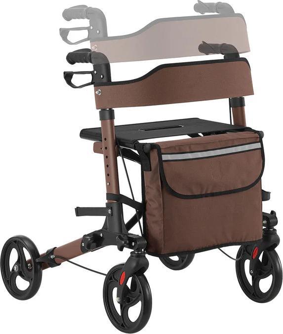 Immagine prodotto Juskys Rollator pieghevole Vital con seggiolino e borsa per la spesa