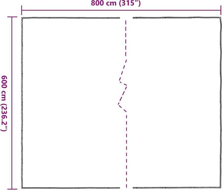 Produktbild vidaXL transparente Plane (8 x 6 m)