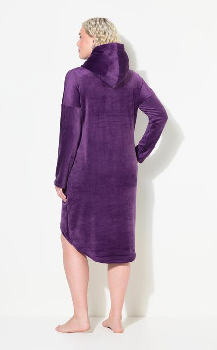 Produktbild Ulla Popken Loungewear-Nickikleid, Kapuze, Langarm, recycelt (46, 48)