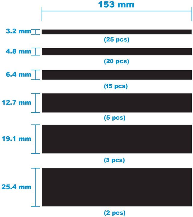 Produktbild Tru Components TC-13388816 Schrumpfschlauchsortiment Schwarz Schrumpfrate:3:1 (70 x)