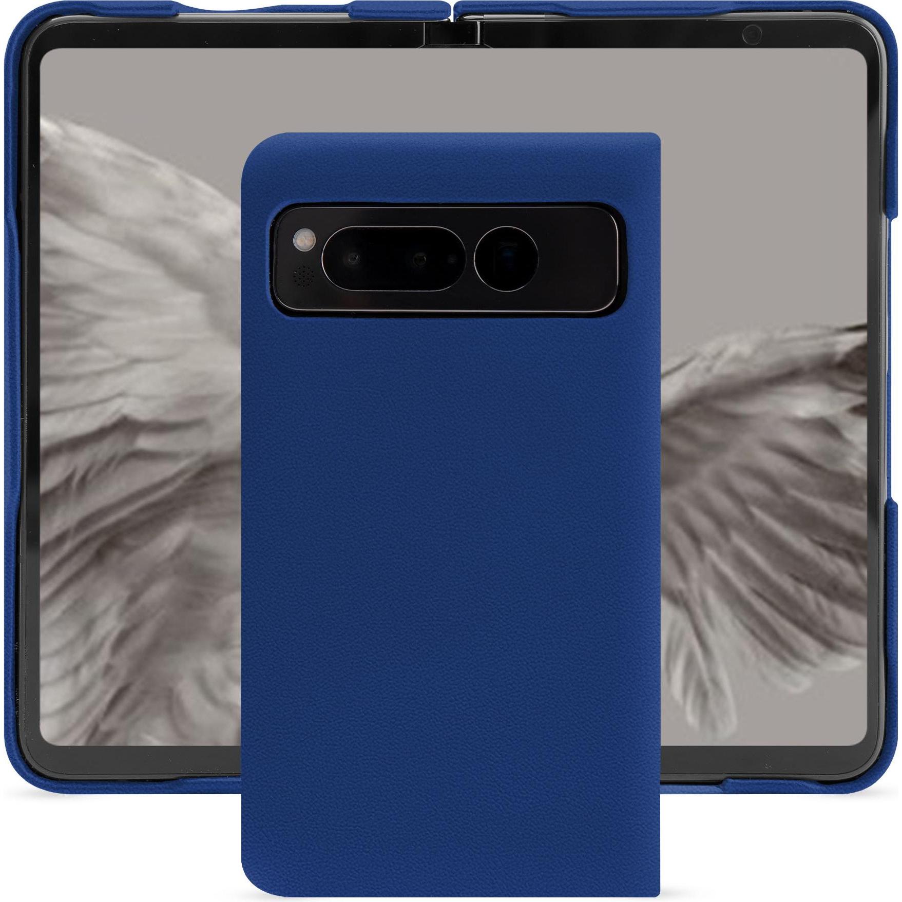 Noreve Lederschutzhülle Google Pixel Fold (Google Pixel Fold), Smartphone Hülle, Blau
