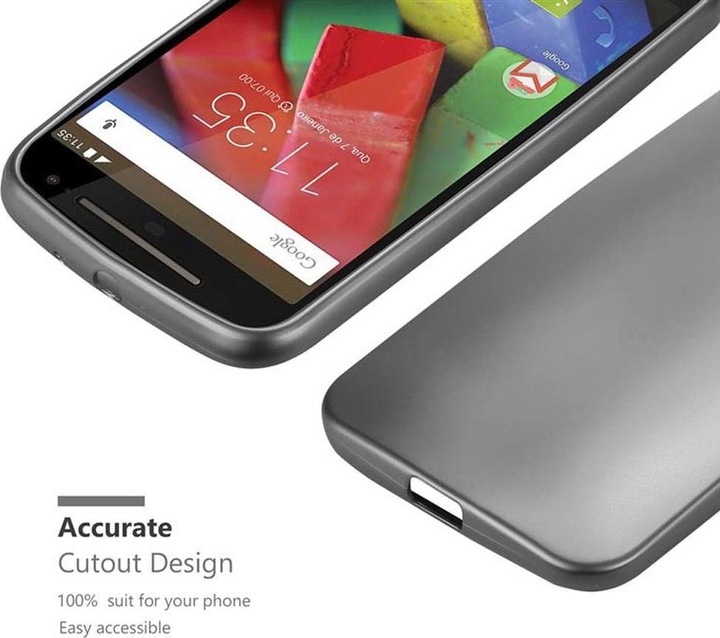 Produktbild Cadorabo TPU Matt Metallic Cover (Motorola Moto G2 (2nd Gen))