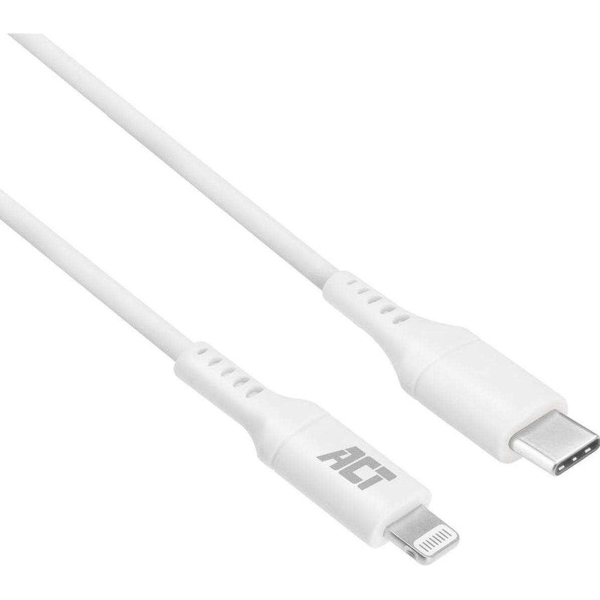 ACT Cavo di ricarica/dati da USB-C a Lightning 1 metro, certificato MFI (1 m, USB 2.0), Cavo USB