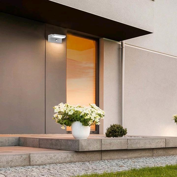 Produktbild V-TAC VT11020120W 20W LED Wandlicht Sensor Weiss Body 4000K IP65 (2520 lm, IP65)