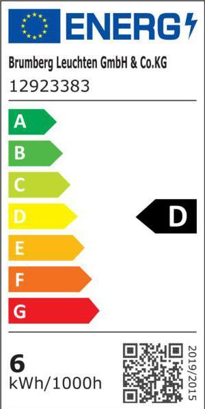 Label énergétique Brumberg 12923383 Insert de réflecteur LED (600 lm)
