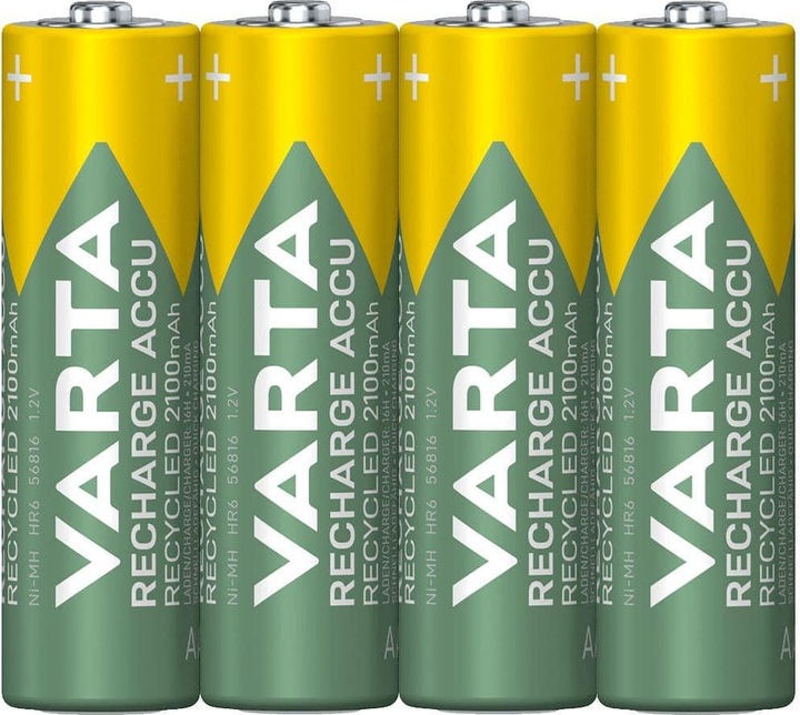 Actual product image Varta Recharge Accu Recycled (4 pcs., AA, 2100 mAh)