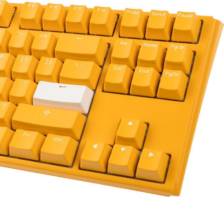 Actual product image Ducky One 3 Yellow TKL Gaming Keyboard, RGB LED - MX-Black (US) (US, Cable)