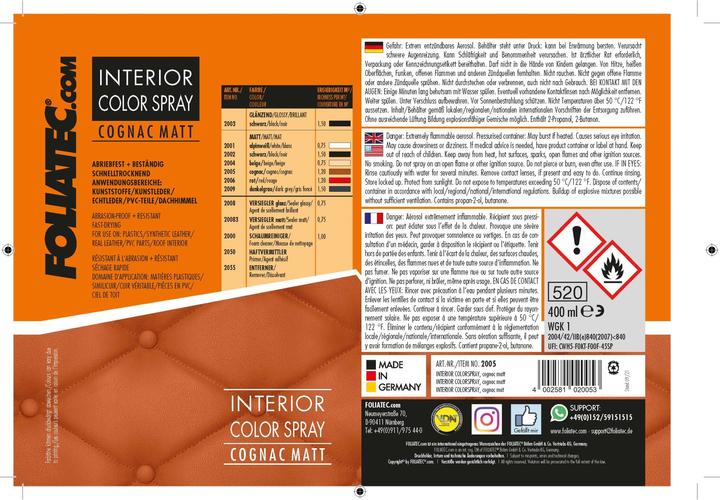Actual product image Foliatec Interior colour