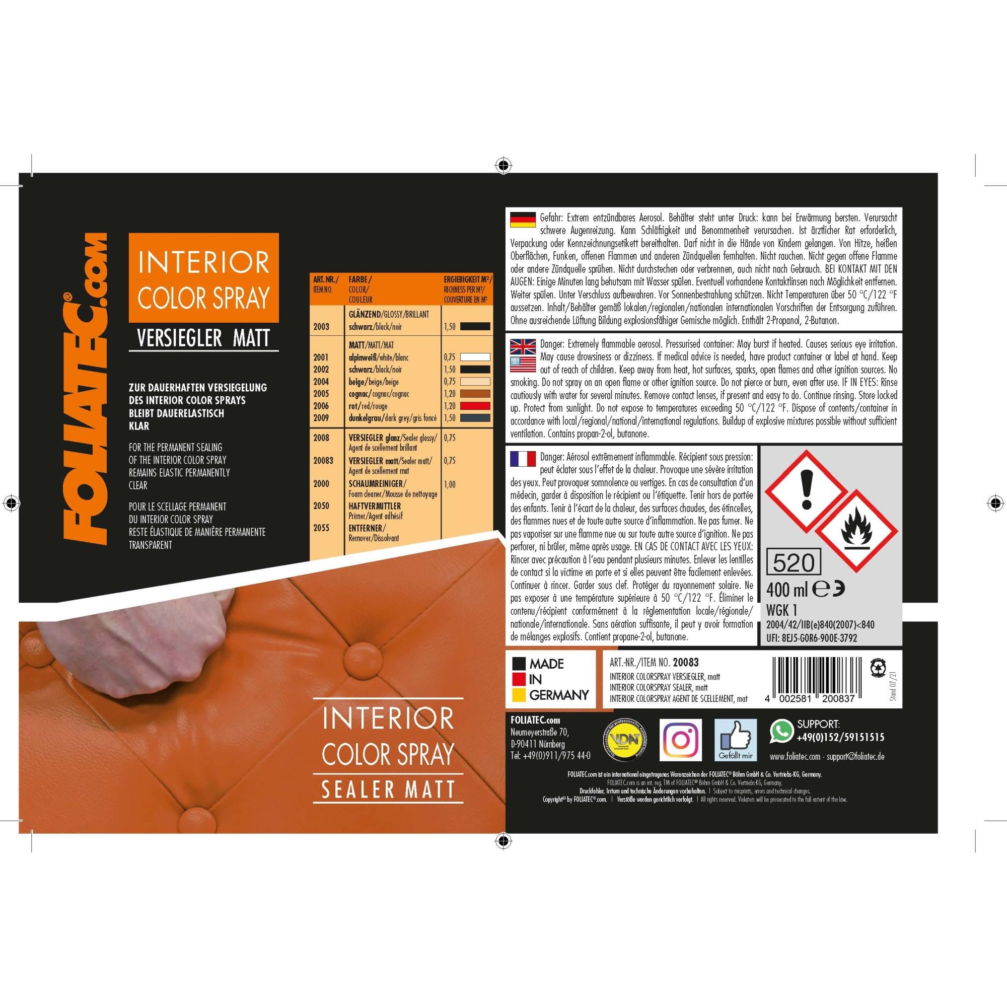 Thumbnail - Foliatec, Zubehör Auto Tuning, Innenraumfarbe Versiegler