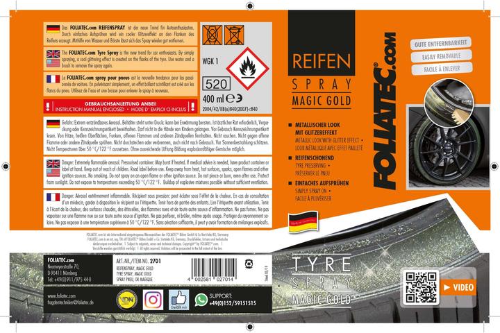 Immagine prodotto Foliatec Spray per pneumatici