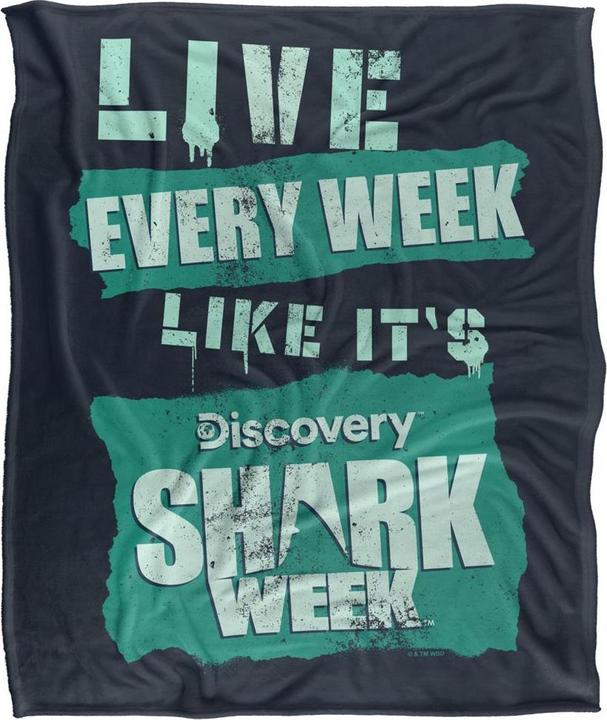 Actual product image Shark Week Live Every Week Blanket (152 x 127 cm)