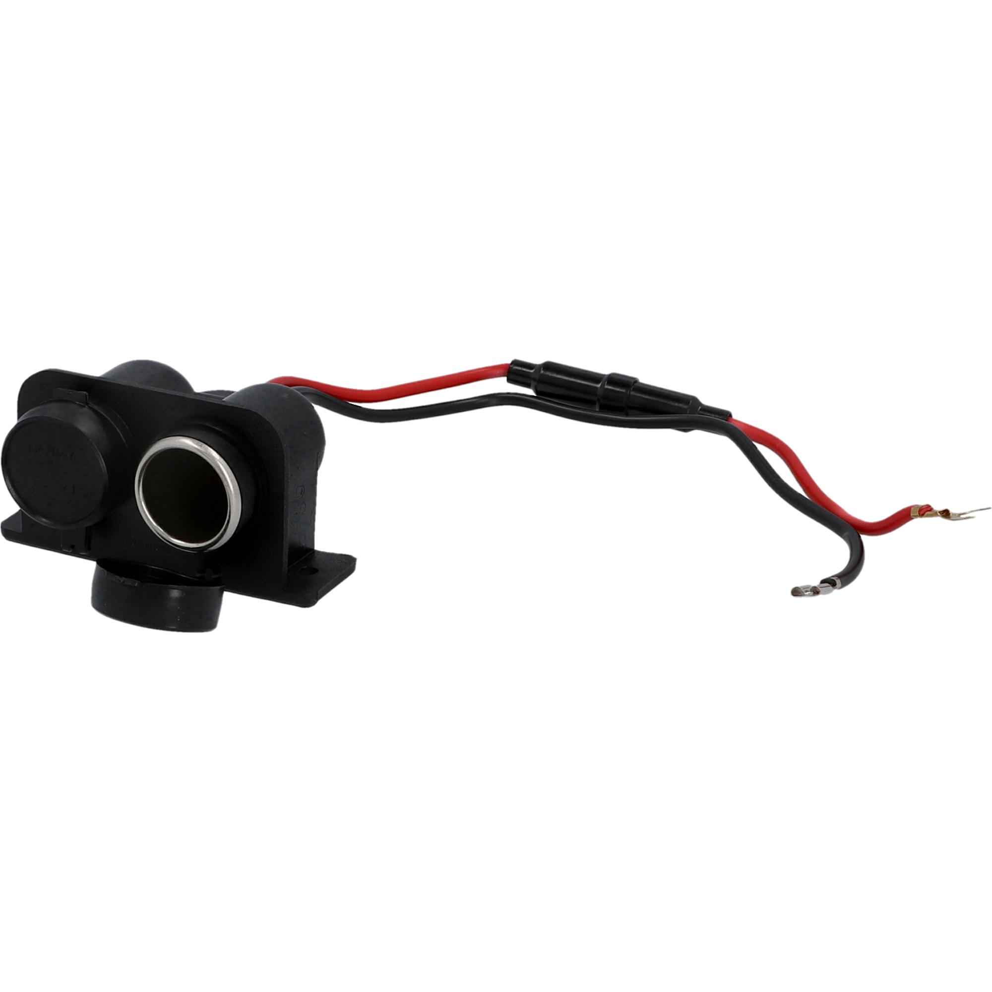 Cartrend, Steckdosenleiste, Steckdose 2-Port mit Kabel (2 x)