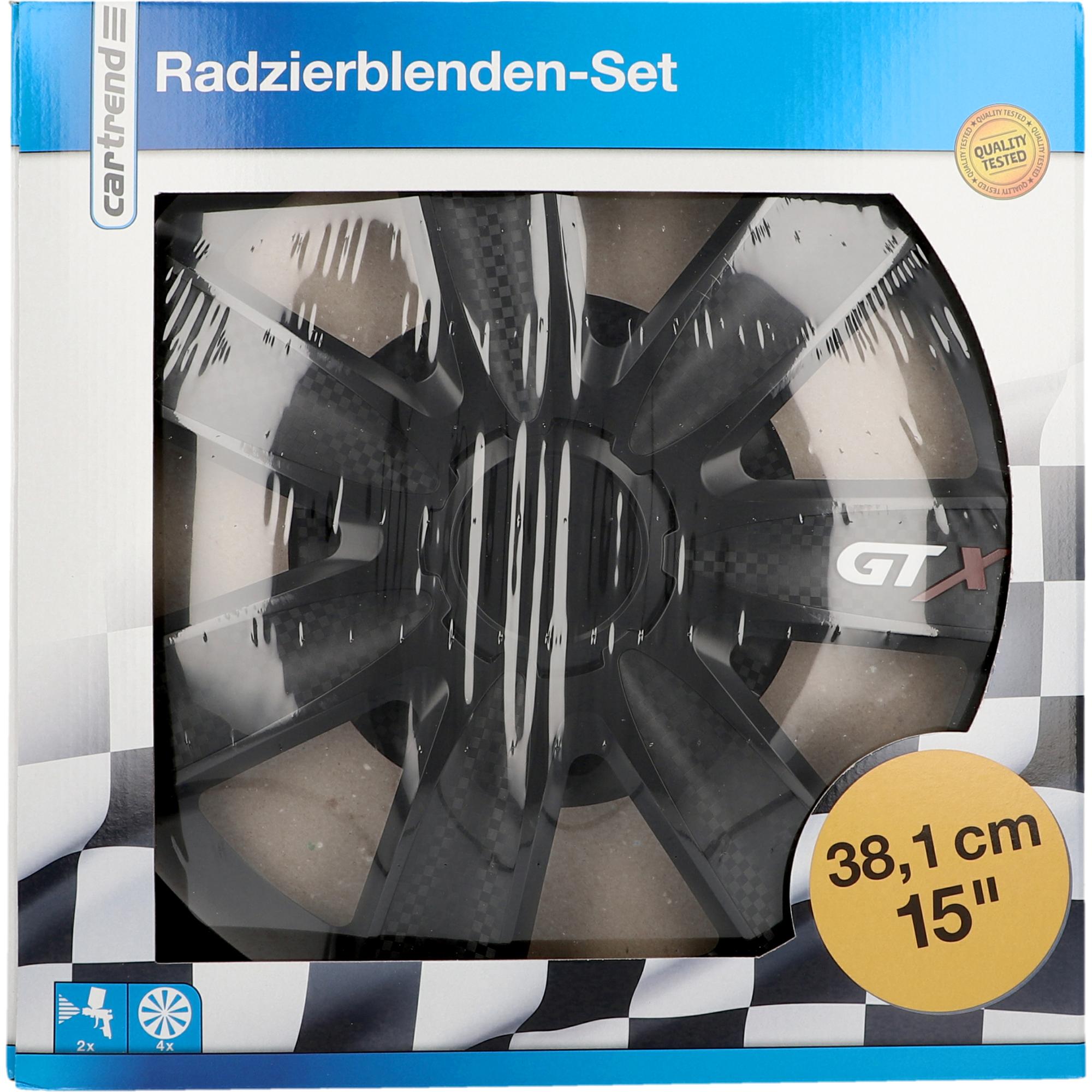 Cartrend, Radkappen, RZB Modesto Carbon 15 sw, 4er (15")
