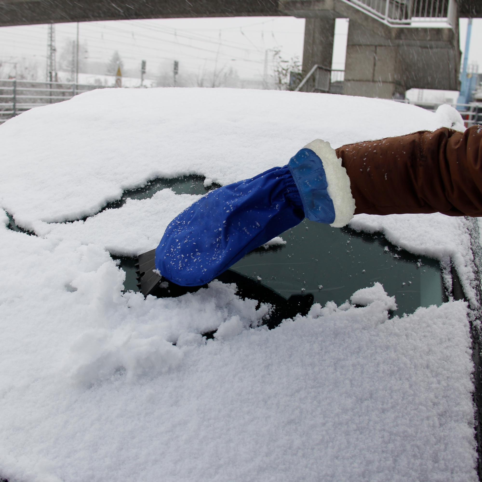 Cartrend, Eiskratzer + Scheibenenteiser, Eisschaber mit Handschuh