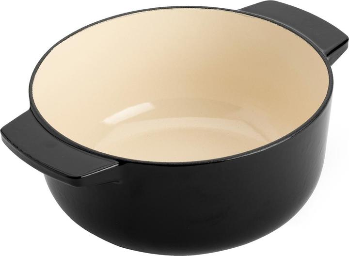 Produktbild KitchenAid braadpan 22cm - gemailleerd gietijzer - onyx zwart - rond (Bräter + Schmortopf, Gusseisen, 22 x 9.80 cm)