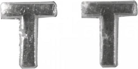 Immagine prodotto Rayher Lettere in cera -T-, argento, 2 pezzi