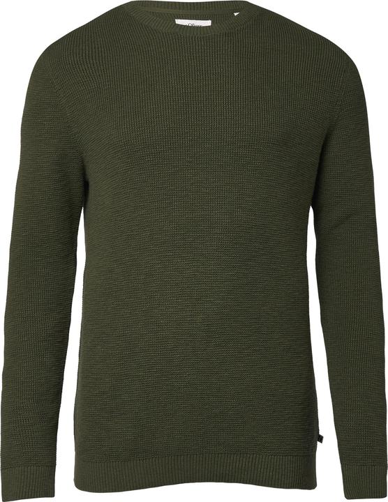 Produktbild s.Oliver Strickpullover Strickpullover mit Crew Neck und Strukturmuster (XXL)