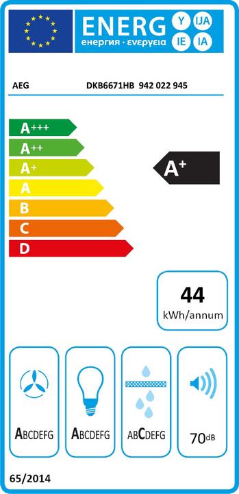 Energie-Label AEG DKB6671HB (Wandhaube)