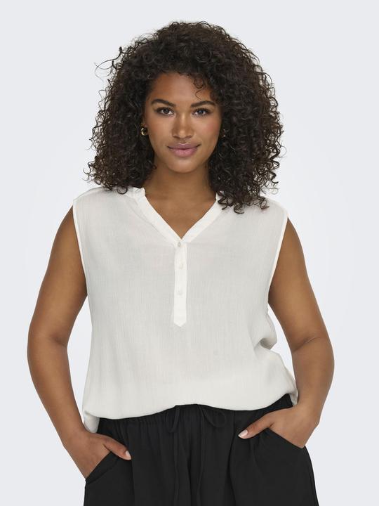 Actual product image Only Regular fit V-neck curve tank top Top (54)