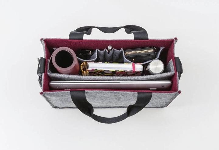 Produktbild Sigel Notebooktasche Desk Sharing Bag Bicolor M, Grau/Rot 15.4 (15.40")