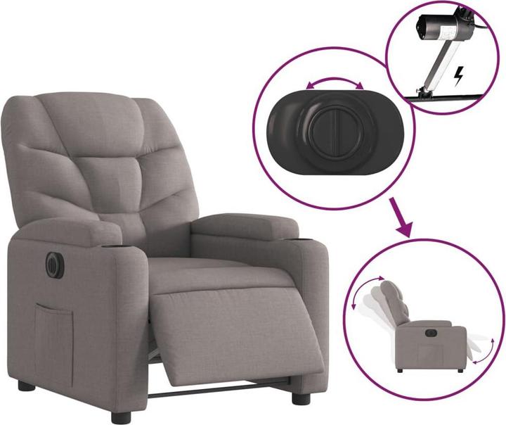 Produktbild vidaXL Relaxsessel Elektrisch Stoff