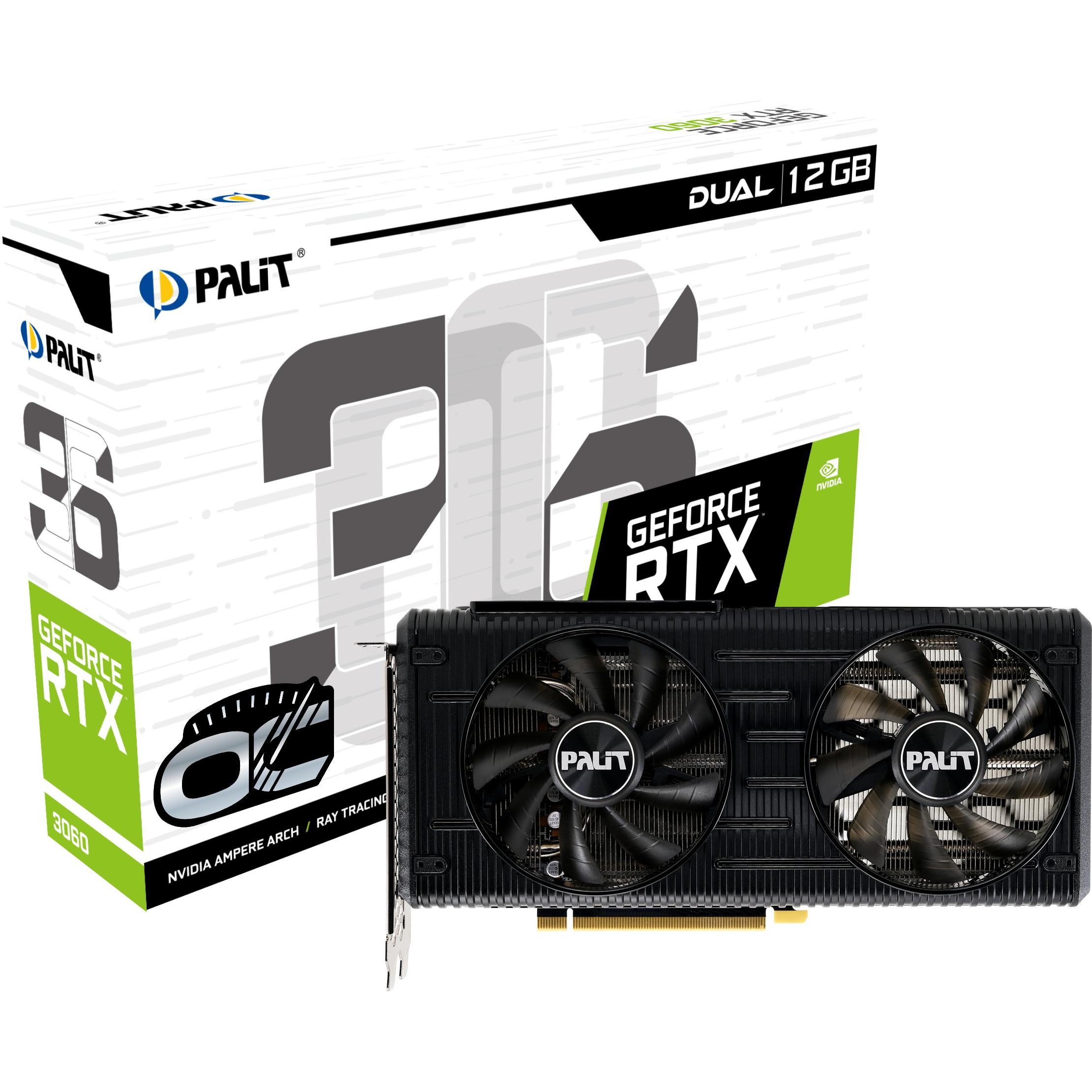 XpertVision Palit RTX3060 DUAL OC GDDR6 HDMI 3xDP (12 GB), Grafikkarte