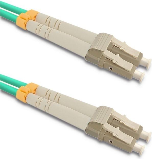 Qoltec 54077 Câble à fibres optiques LC/UPC LSZH OM3 couleur Aqua (3 m)