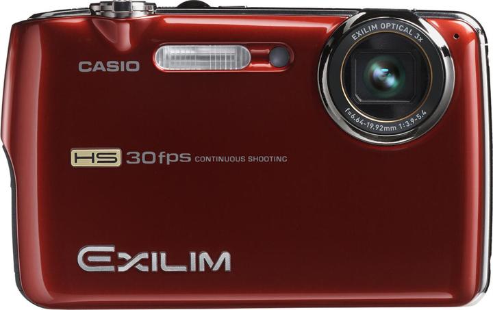 Casio Exilim EX-FS10, 9 MPixel, 3x zoom, Hi-Speed, Rood