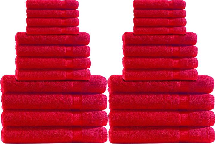 Produktbild Casativo Handtuchset 24-teilig, je 8 Gäste-, Hand- und Badetücher (100 x 50 cm, 150 x 100 cm, 50 x 30 cm)