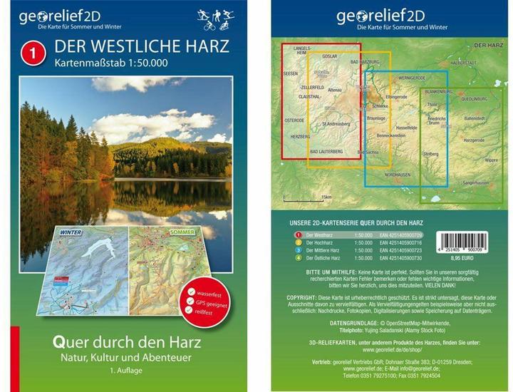 Actual product image Hiking map The Western Harz 1:50,000
