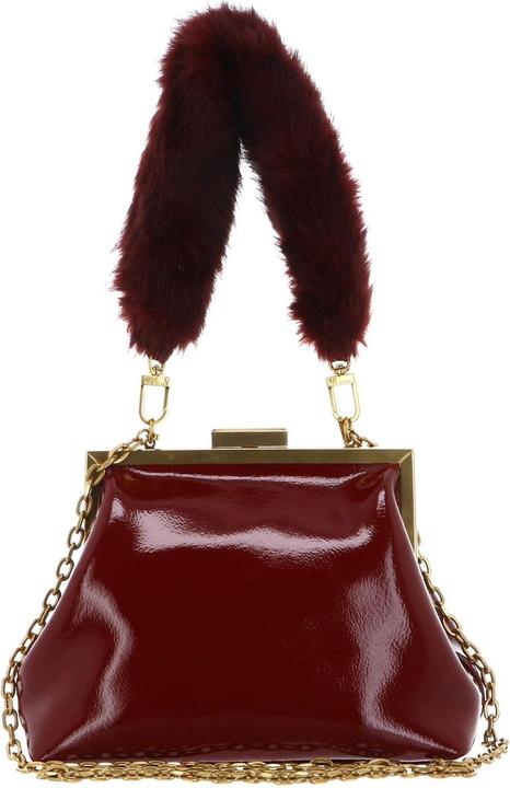 Immagine prodotto Ted Baker Purcel Leather Patent Fur Handle Clutch Bag