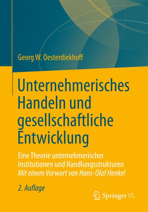 Produktbild Unternehmerisches Handeln und gesellschaftliche Entwicklung (Deutsch, Georg W. Oesterdiekhoff, 2013)