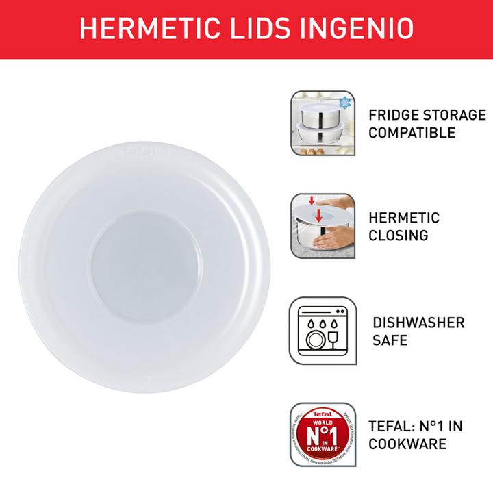 Actual product image Tefal Ingenio G6 Plastic Lid Set 16/18/20cm (20 cm, Plastic)