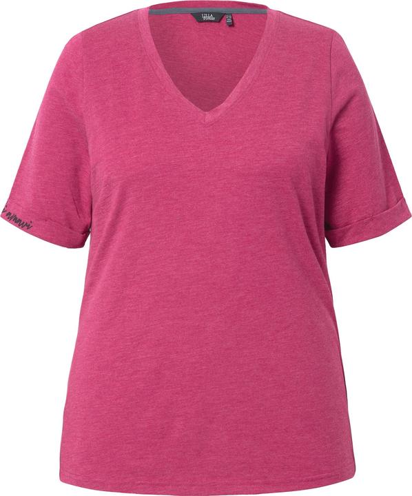 Produktbild Ulla Popken T-Shirt, Schriftdruck, Classic, V-Ausschnitt, Halbarm (60)