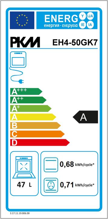 Energie-Label PKM Standelektroherd EH4-50GK7