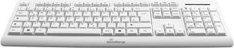 Actual product image MediaRange KEYBOARD QWERTY MROS110 with cable white/light gray (DE, Cable)