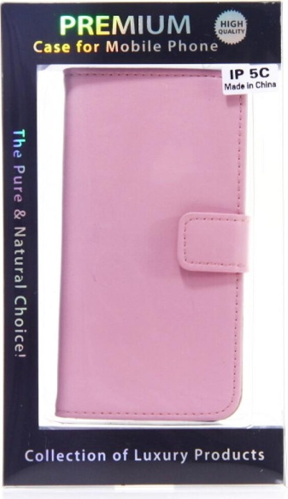 Produktbild NoName Slim Leder Book Case für iPhone 5c - pink (Apple iPhone 5c)
