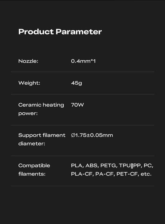 Actual product image Creality K2/K2 Pro Keramik-Heizblock-Set (Replacement parts)