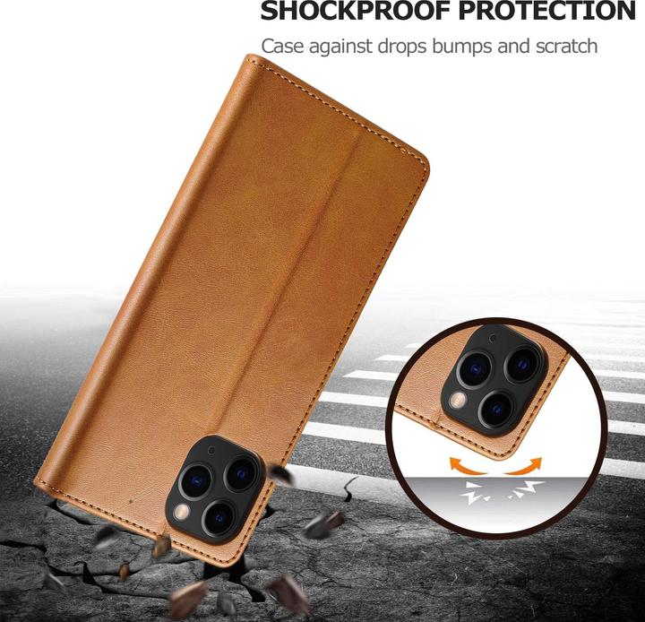 Produktbild Ueli Express Leder Buch Etui Tasche mit Kartenfach (Apple iPhone 13 Pro)