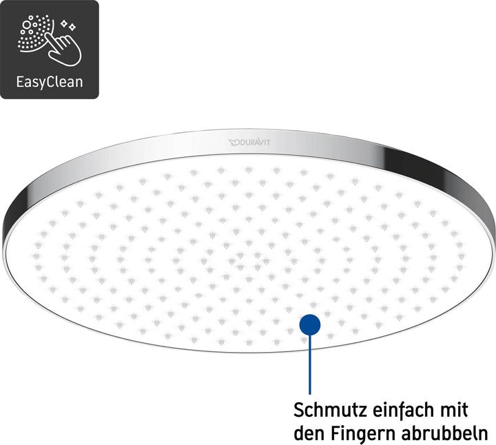 Immagine prodotto Duravit Soffione a 1 getto, 230 cromo / bianco (1 Tipi di raggi, 24 l/min)
