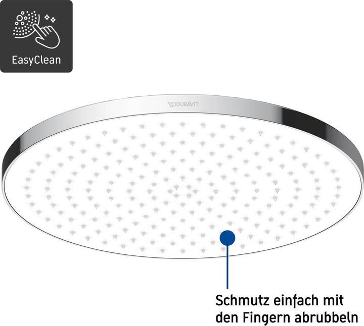 Immagine prodotto Duravit Soffione a 1 getto, 230 cromo / bianco (1 Tipi di raggi, 24 l/min)