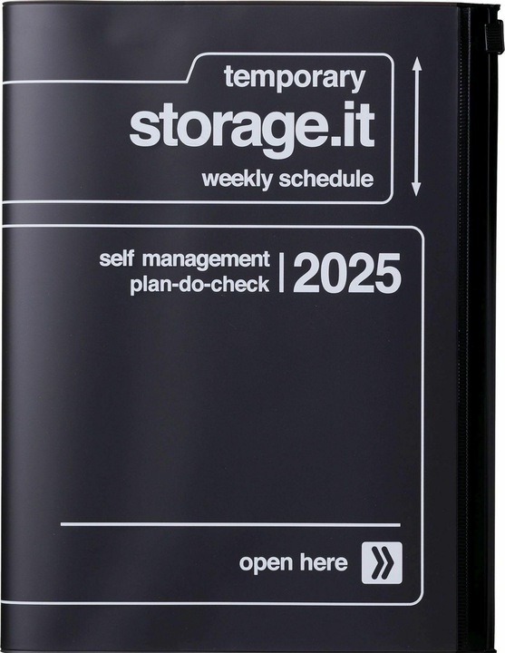 Produktbild Mark'S 2024/2025 Taschenkalender A5 vertikal, Storage it, Black (A5, Englisch)