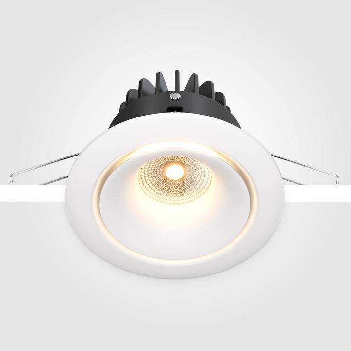 Actual product image Maytoni Yin LED downlight, recessed light 12W dimmable white 90Ra Ø9.8mm warm white (870 lm)
